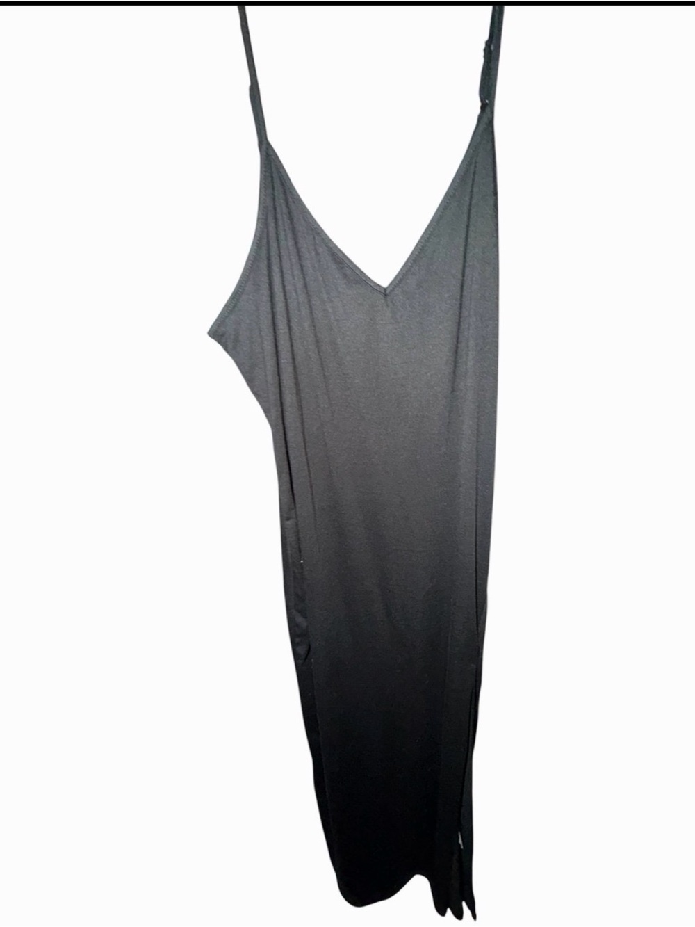 Black V-Neck Maxi Dress Spaghetti Strap